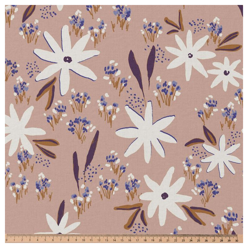 Printed Cotton AGAZI Sugar Pink / Lavender